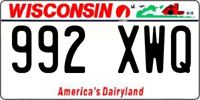 WI license plate 992XWQ