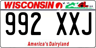 WI license plate 992XXJ