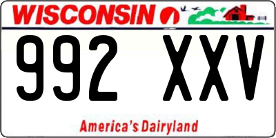 WI license plate 992XXV