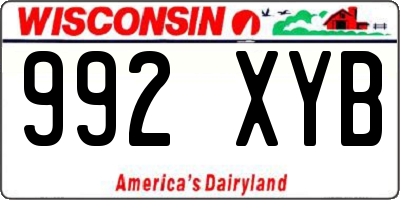 WI license plate 992XYB