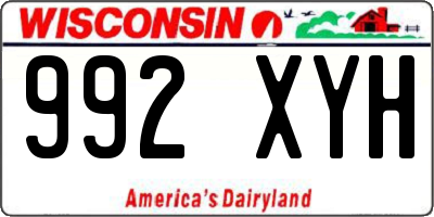 WI license plate 992XYH