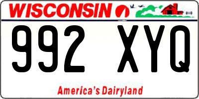 WI license plate 992XYQ