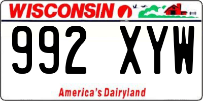 WI license plate 992XYW