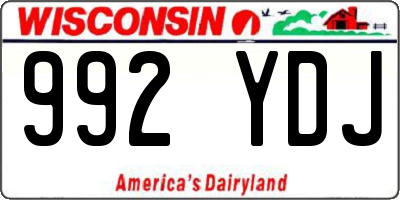 WI license plate 992YDJ