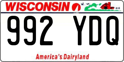 WI license plate 992YDQ