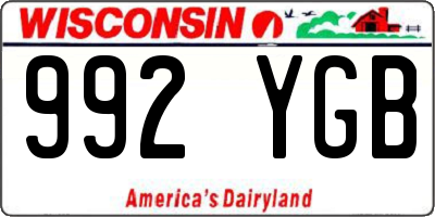 WI license plate 992YGB