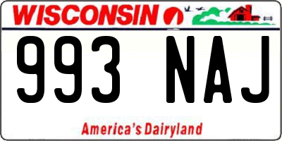 WI license plate 993NAJ