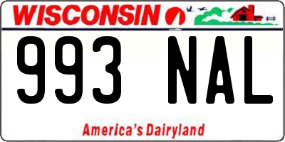 WI license plate 993NAL