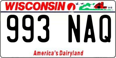 WI license plate 993NAQ