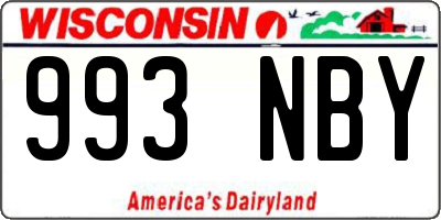 WI license plate 993NBY