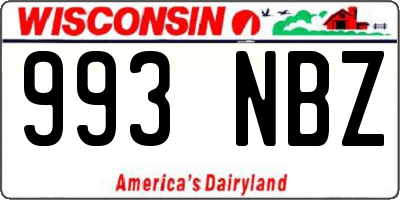 WI license plate 993NBZ