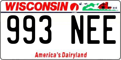 WI license plate 993NEE