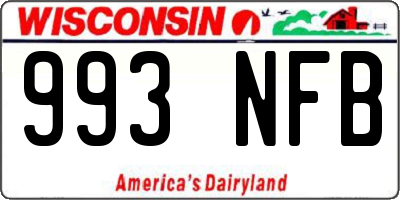 WI license plate 993NFB