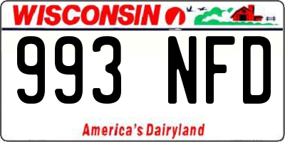 WI license plate 993NFD