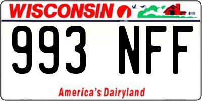 WI license plate 993NFF
