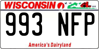 WI license plate 993NFP