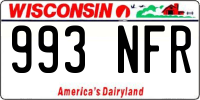 WI license plate 993NFR