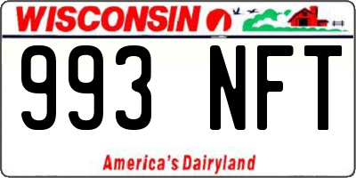 WI license plate 993NFT