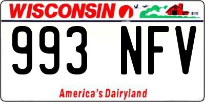 WI license plate 993NFV