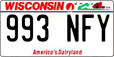 WI license plate 993NFY
