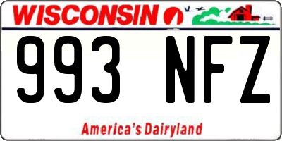 WI license plate 993NFZ