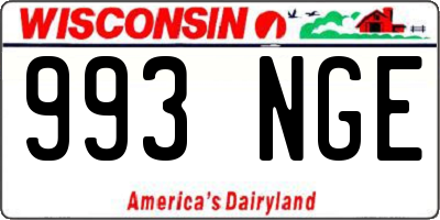 WI license plate 993NGE