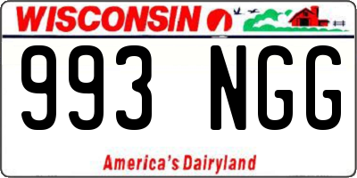 WI license plate 993NGG
