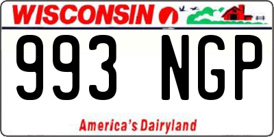 WI license plate 993NGP