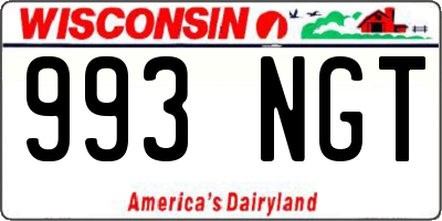 WI license plate 993NGT