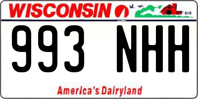 WI license plate 993NHH