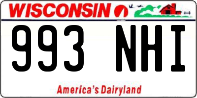 WI license plate 993NHI