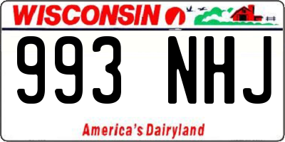 WI license plate 993NHJ