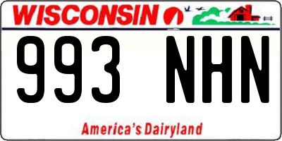 WI license plate 993NHN
