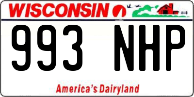 WI license plate 993NHP