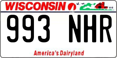 WI license plate 993NHR