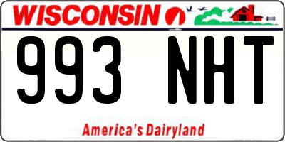 WI license plate 993NHT