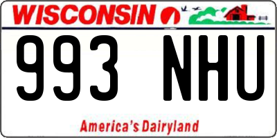 WI license plate 993NHU