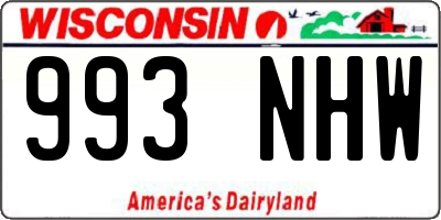 WI license plate 993NHW