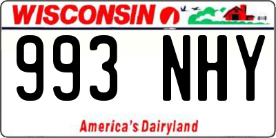 WI license plate 993NHY