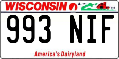WI license plate 993NIF
