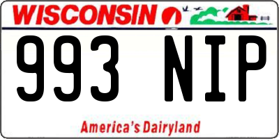 WI license plate 993NIP