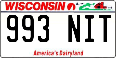 WI license plate 993NIT