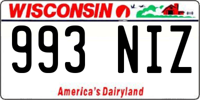 WI license plate 993NIZ