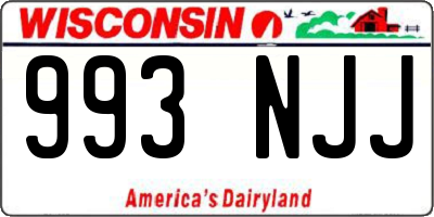 WI license plate 993NJJ