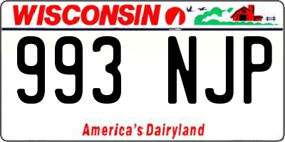 WI license plate 993NJP