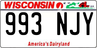 WI license plate 993NJY