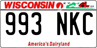 WI license plate 993NKC
