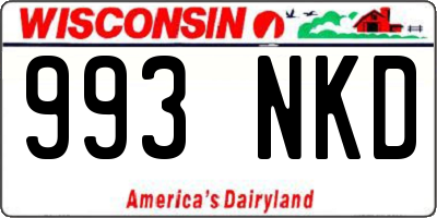 WI license plate 993NKD