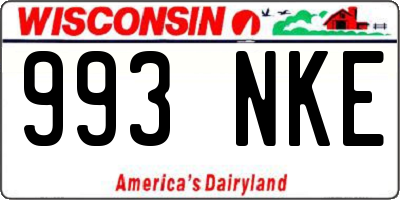WI license plate 993NKE