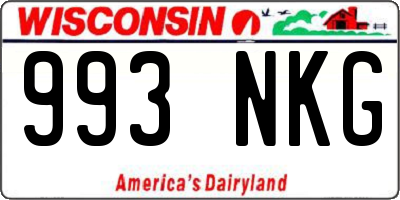 WI license plate 993NKG
